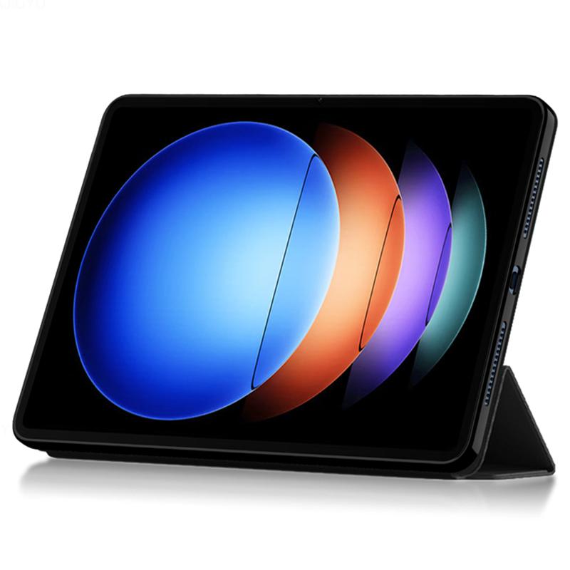 For Xiaomi Pad 6S Pro 12.4 Case Trifold Stand PU Leather Tablet Protective Cover