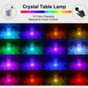 LED Crystal Desk Light Rose Light Projector Bedside Atmosphere Light 3/16 Color Touch Adjustable Night Light Diamond Small Night Light Romantic Gift