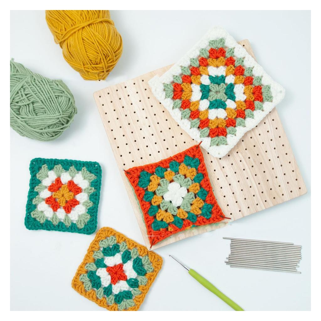 Blocking Crochet Knitting 28cm X Includes 20 Stainless Steel Pins and Hand Sewing Needles Board, Board, 28cm,