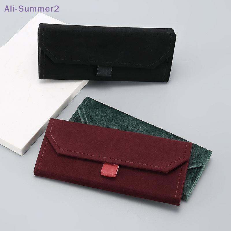 Custodia a Triangolo Pieghevole in Velluto per Occhiali Custodia Elegante per Occhiali da Sole Scatola Morbida per Occhiali da Lettura Scatola Creativa Resistente alla Compressione per Occhiali