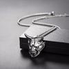 Men's Retro Personality Trendy Hip-hop Punk Fangs Devil for Head Necklace Alloy Pendant Street Shooting Jewelry Necklace