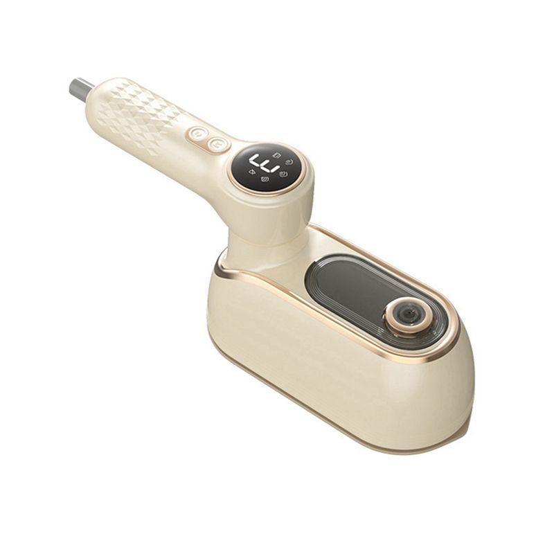

AEE4-Portable Travel Steamer Iron, 1200W Handheld With LCD Display, Fast Heating, 180° Swivel Handle, White