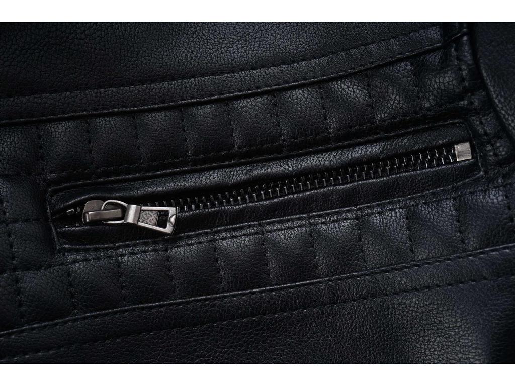 Men's Winter Plus Size PU Leather Jacket with Detachable Hood - Fleece-Lined Motorcycle Coat, European & American Style