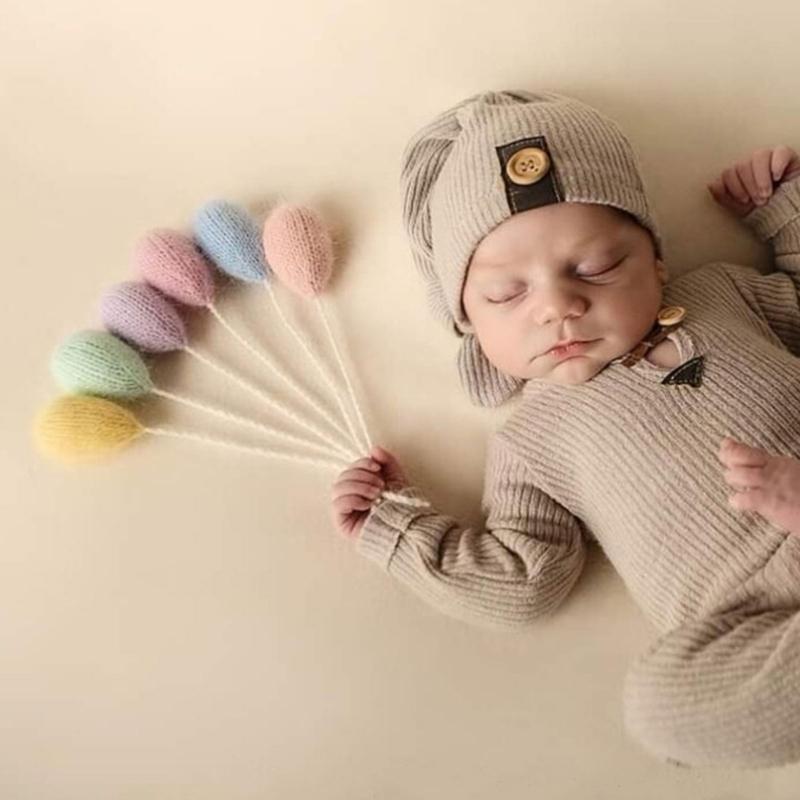 Newborn Photo Posing Props Knit Balloon Photography Props Baby Photo Props Cute Photo Posing Gear Infant Photo Backdrop