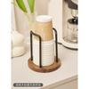 Disposable Cup Storage Holder Rack Shelf, Water Tea Cups Wood Dispenser with Long Stick Mug Display Stand, Organizer Supplies