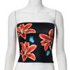 Letní plážový sexy top s odhalenými rameny, dámský párty květinový tisk, crop topy, žhavé dívky, pouliční bodycon bez rukávů, spodní prádlo bez ramínek, těsný top