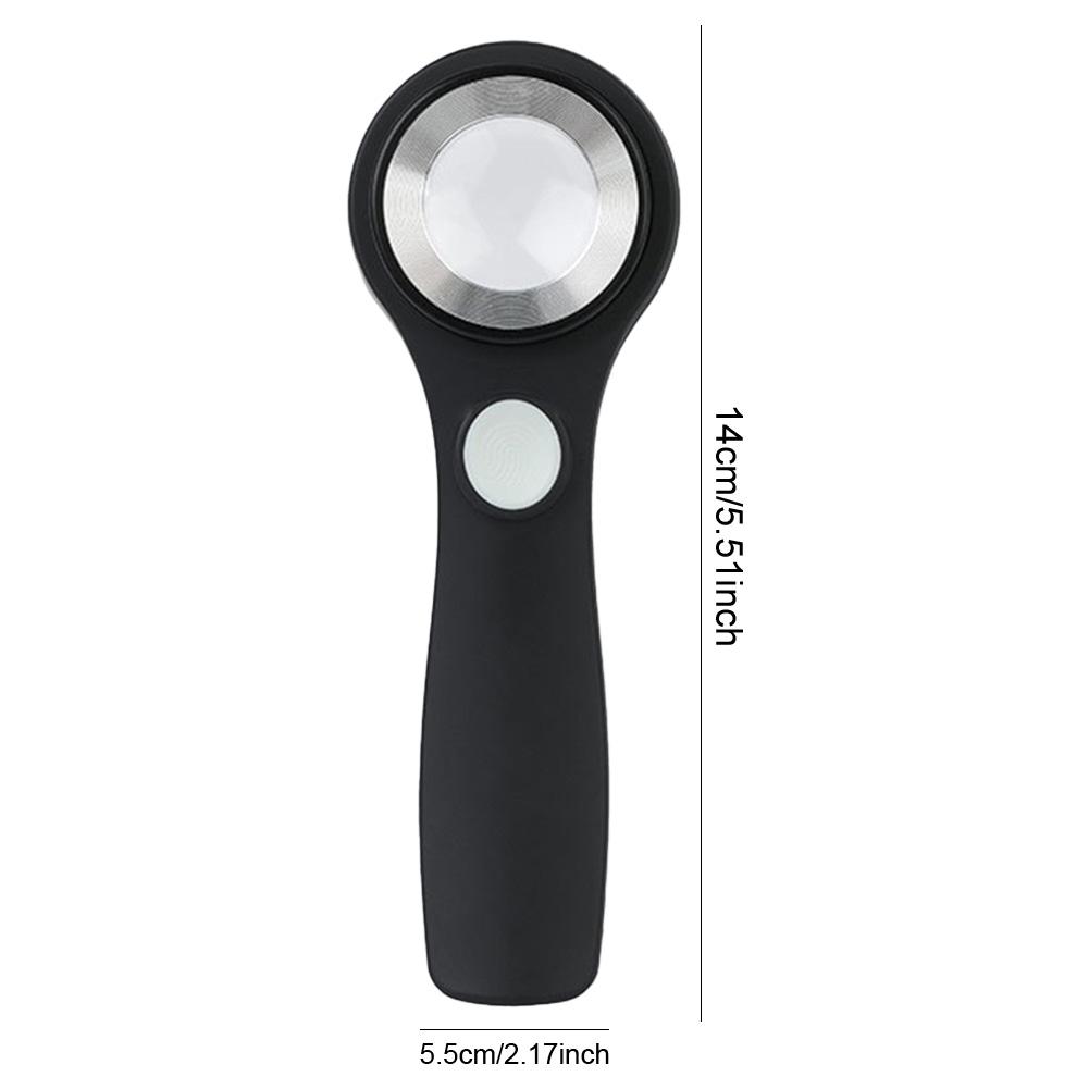 10X Handlupe mit wiederaufladbarem USB-LED-Licht, ideal zum Lesen von Münzen, Schmuckbewertung und Näharbeiten