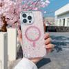 KEYSION Luxuxy Glitter Magnetic Phone Case for MagSafe for iPhone 12 13 14 Pro Max 14 Plus Soft TPU+PC Shockproof Back Cover
