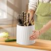 Kitchen Rotating Knife Holder Cutlery Storage Utensil Organizer Multi-Function with Drainage Chopsticks Rack Kitchen Organizer