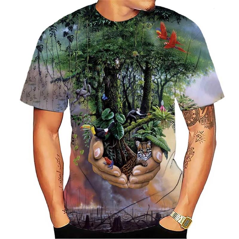 

Футболка с розовым узором, мужская уличная мода, креативная 3d-печать в стиле Харадзюку, летняя повседневная одежда с короткими рукавами нейтрального качества, топ 6XL