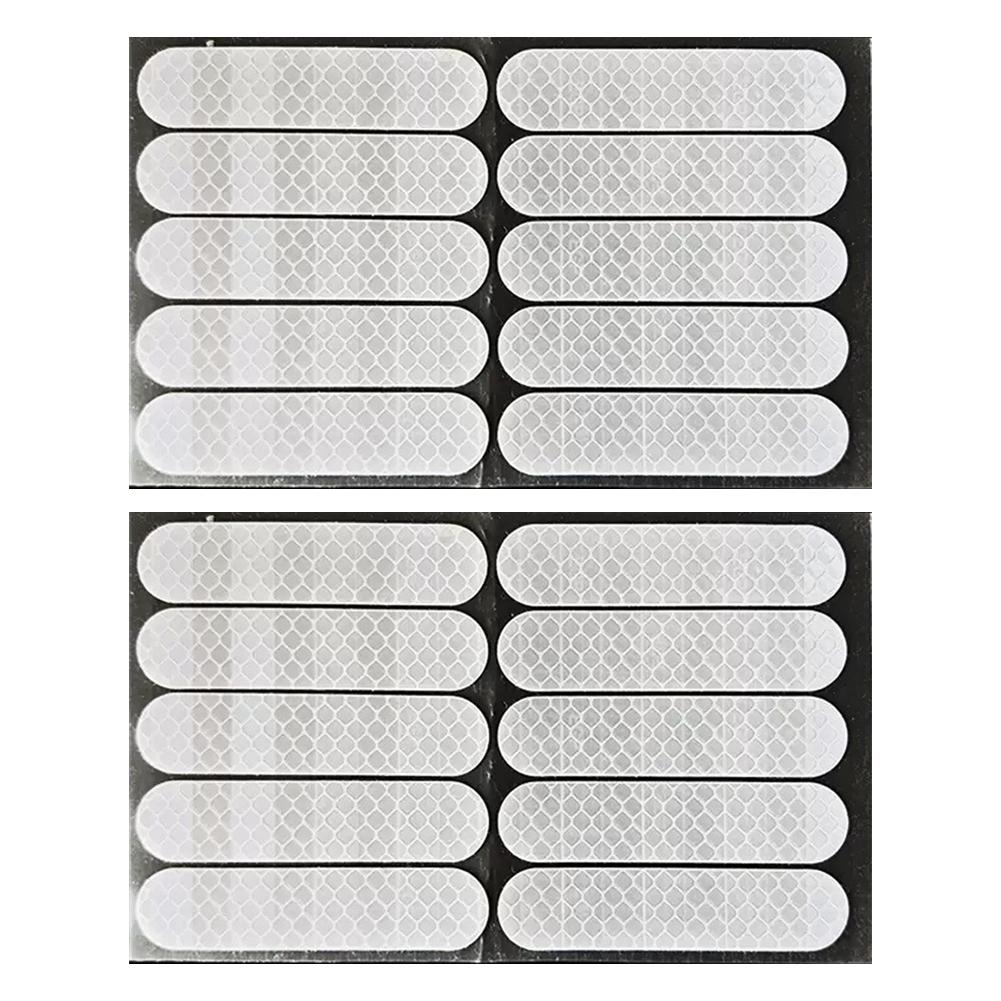 20Pcs Motorcycle Helmet Reflective Sticker Kit Safety Waterproof Reflective Strips For Motorcycle Bike Night Riding