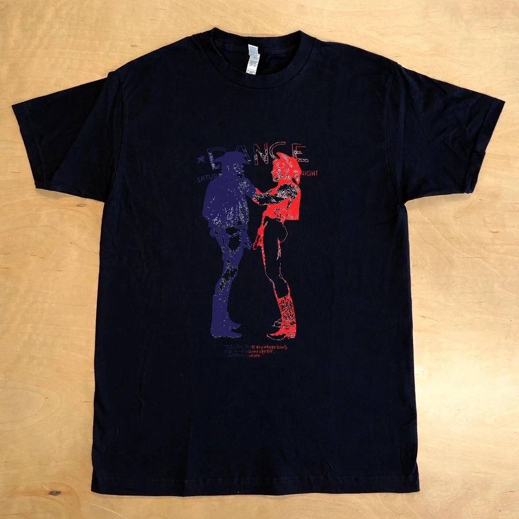 Cowboy Couple Graphic T- Shirt Western Pride Statement Tee