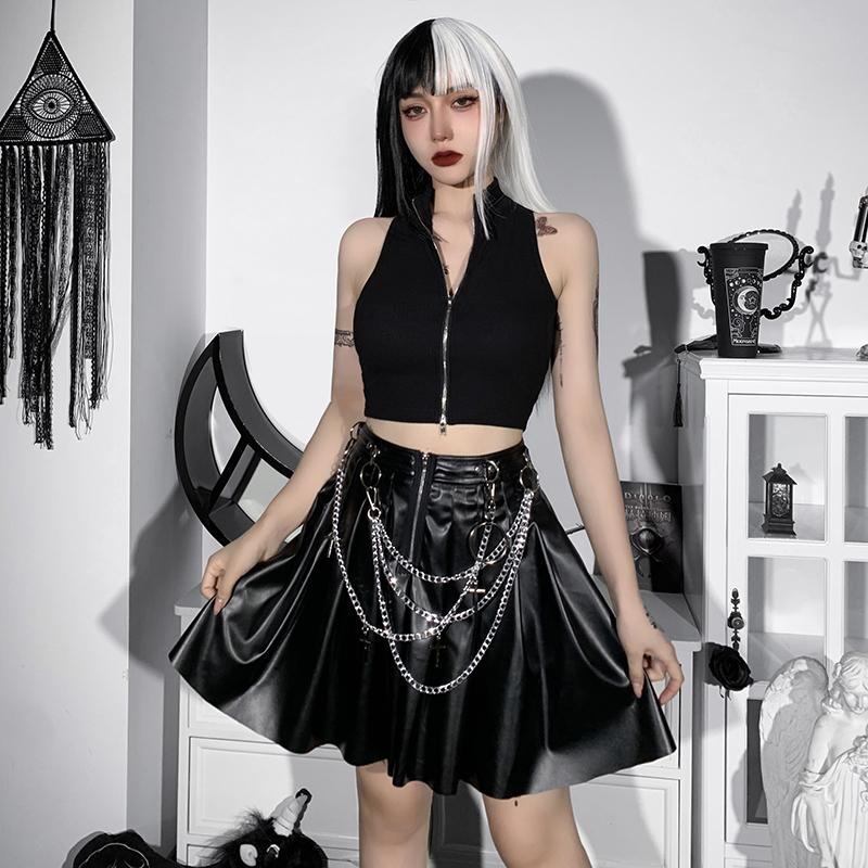 Jupe Steampunk Femme Imprimée - Taille Haute élastique - Style Gothique Médiéval - Pour Cosplay, Fête