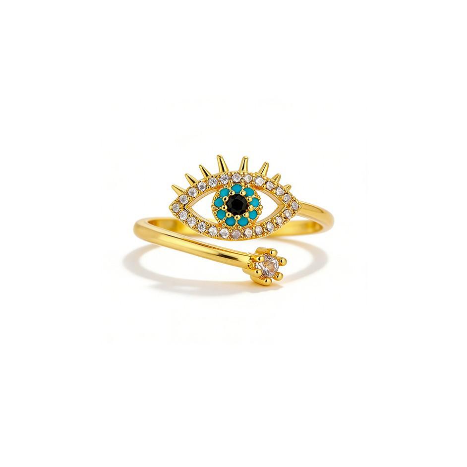 European & American Luxury "Demon Eye" Adjustable Ring for Women - Unique, Versatile Design
