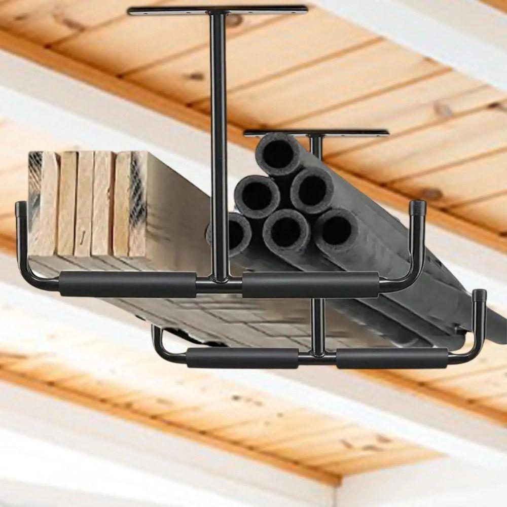 Rust-resistant T-Shaped Storage Rack Space Saving Overhead Garage Storage Hook  Kayak Storage