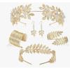 Hair Accessories Fashion Personality Gold Leaf Pearl Headband