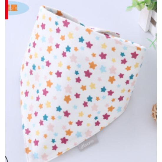 Baby Bibs Triangle Double Cotton Bibs Cartoon Print Saliva Towel Baby Boys Girls Feeding Apron Cotton Bandana Bibs Burp Cloths
