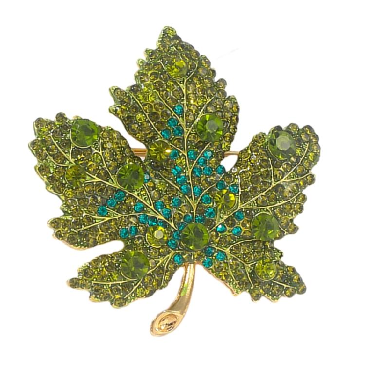 

Chic Crystal Maple Leaf Brooches Jewelry Women s Collar Pin Accessory for Dates 1