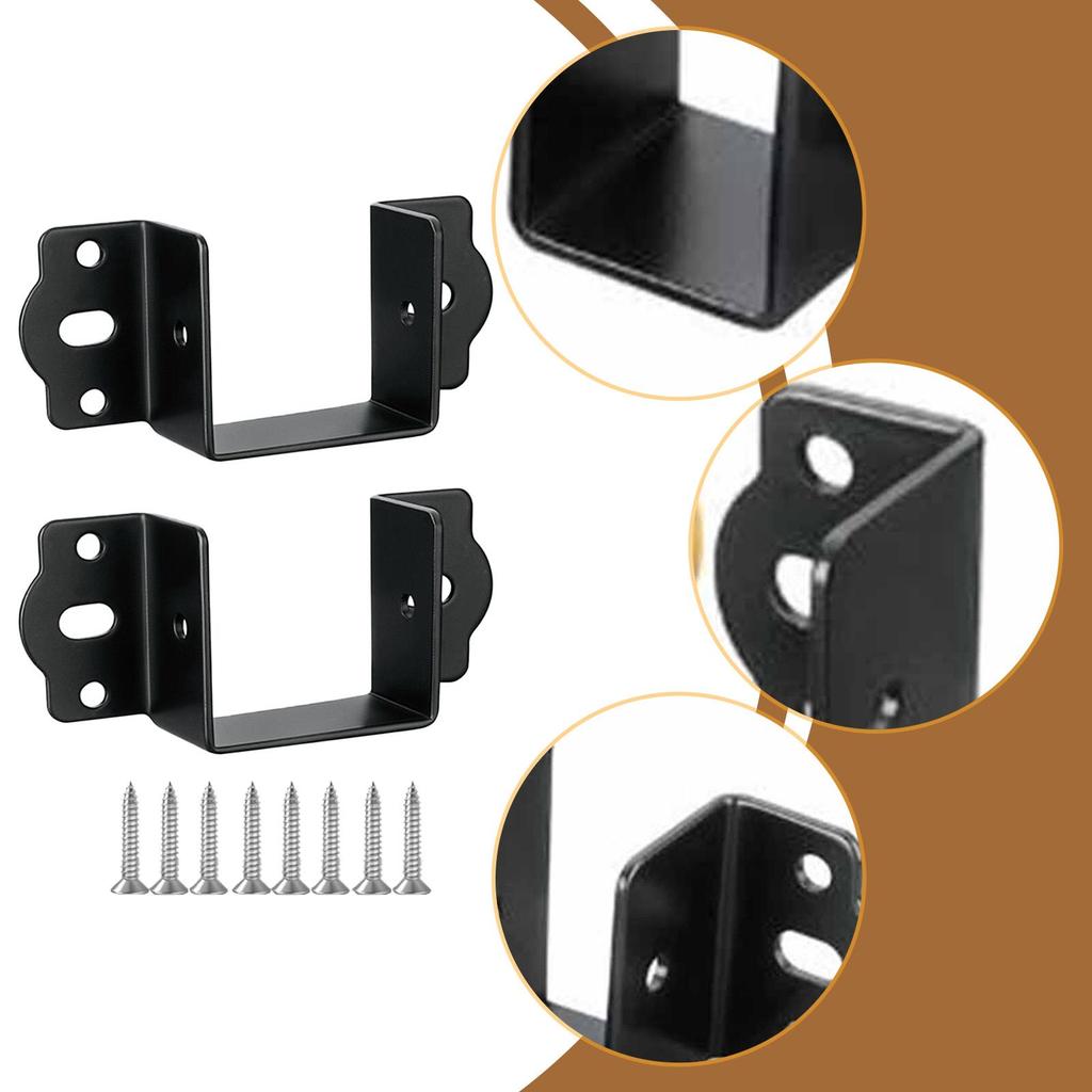 2 Peças Suportes Conectores U para Grades de Cama para Conexão à Madeira, Cabeceiras e Pés de Cama Parafusos Incluídos Suportes para Estrutura de Cama