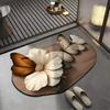 Luxurious 3D Floral Butterfly Diatomaceous Earth Bath Mat - Non-Slip, Quick-Dry, Absorbent Foot Pad