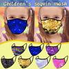 Children Sequin Sunscreen Cotton Face Mask Breathable Paillette Cycling Mask