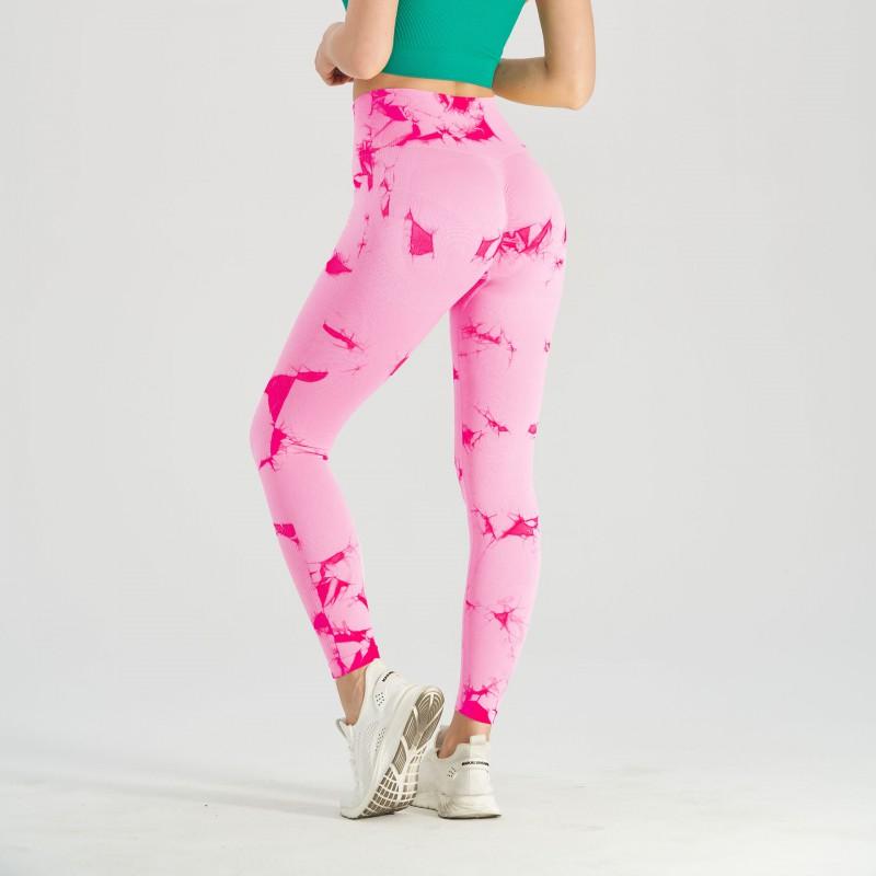 Womens Tie Dye Yoga Pants High Waist Tummy Control Butt Lifting Workout Leggings Seamless Naked Feel Gym Tights