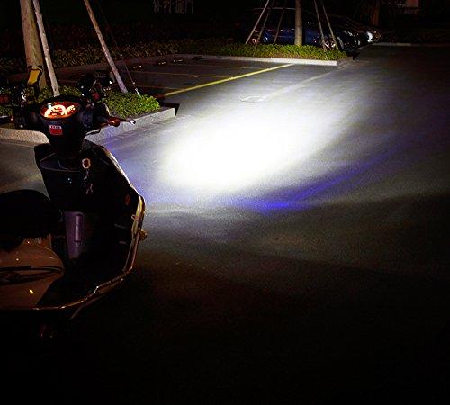 LED světlomet H4BS(BA20D)-Žárovka POOPEE 12W DC9-85V Bridgelux COB čip 1200LM Vodotěsná s vysokým jasem bílá a modrý anděl Originální náhrada