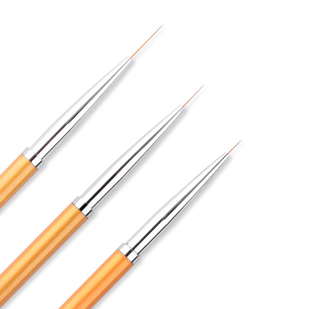 3 Pcs Nails Art Liner Brushes Nails Painting Brush Nails Art Brushes Nails Art Drawing Pen Manicure Tool for Salons