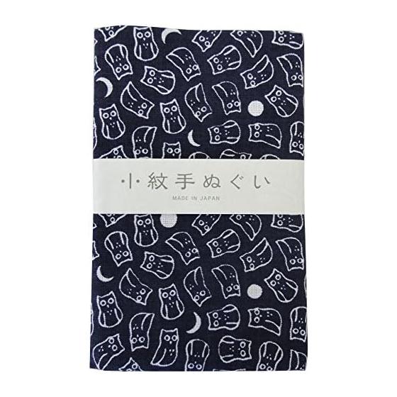 Miyamoto Towel Komon Tenugui Owl 33x90cm 33236 Japanese Hand Towel with Small Pattern