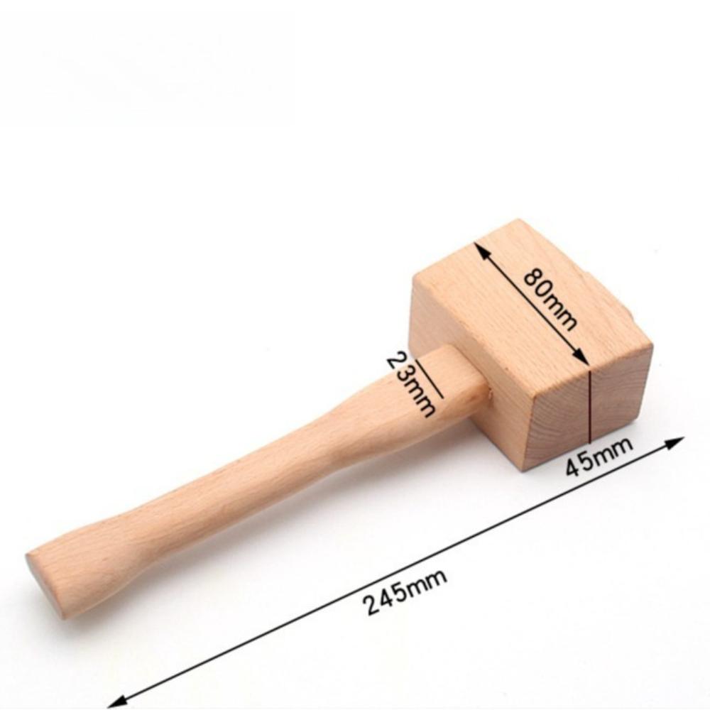 Ergonomic Wooden Mallet Multi-Purpose Hammer for Woodworking Leather Craft Ice Crushing Heavy Duty Home DIY Tool