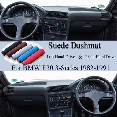 Para BMW E30 Série 3 M3 315 316i 318i 320i 323 324 325 1982-1991 Tapete de Painel em Camurça Capa para Painel Almofada de Painel Carpete Acessório para Carro