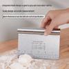Stainless Steel Scraper for Dough, Noodles, and Rice Noodle Rolls with Measurement Scale