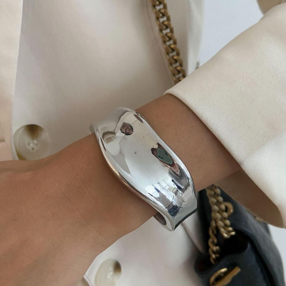 Schmieren Unregelmäßiges Breites Armband Böhmisch Retro Handring Einzigartiger Acryl-Armreif Dekoration