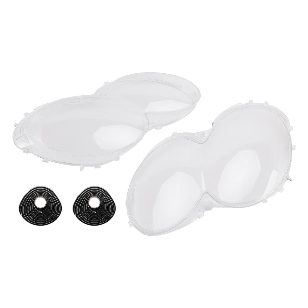 2Pcs Headlight Shell Lens Cover+Glue For Benz W230/R230 SL500 SL600 2003-08