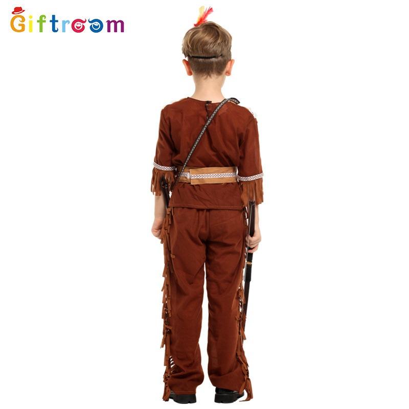 Halloween Children's Costumes Male Indian Costumes Savage Show Primitive Stage Costumes