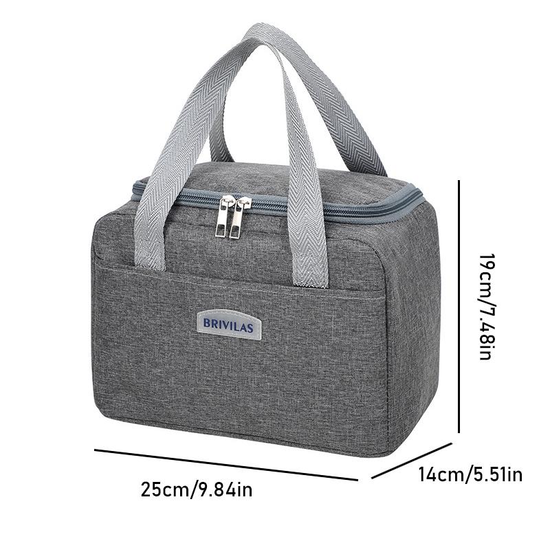 Stor Kapacitet Vattentät Oxford Bärbar Dragkedja Termisk Lunchväska Isolerad Frysväska Kontor Student Bekväm Matlåda