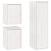 VidaXL TV Furniture 3 Pcs, White Solid Pine Wood