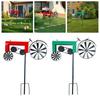 Handgefertigter Metalltraktor Gartenwindmühle Vintage Eisenkunst Skulptur Windrad Pfahl Ornament für Veranda Zuhause Rasen Hinterhof Innenbereich