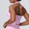 Elegant Backless Halter Yoga Bra – Seamless Breathable Sports and Fitness Vest