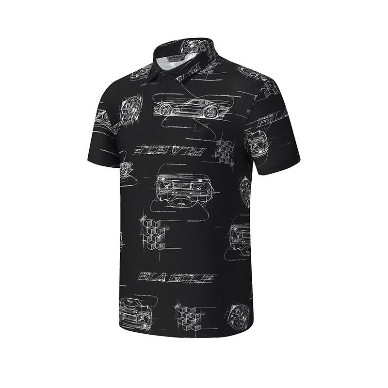 

New FILA Golf Series Polo Shirt Men s All Over Print A11M535135FZA 185/104A/XXL