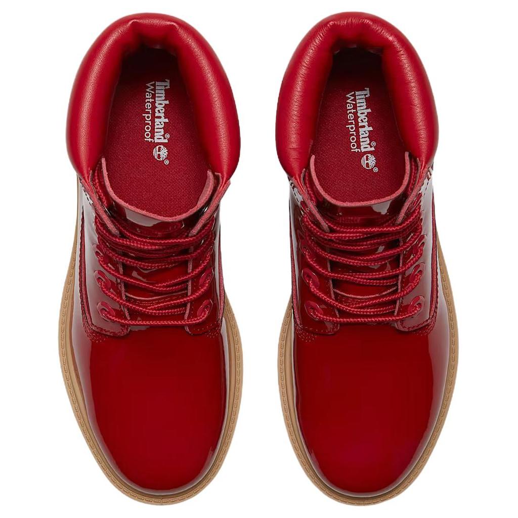Timberland Stivale Impermeabile Premium da 6 Pollici Pelle Verniciata Rossa Sneakers da Donna TB0A43F8A5G