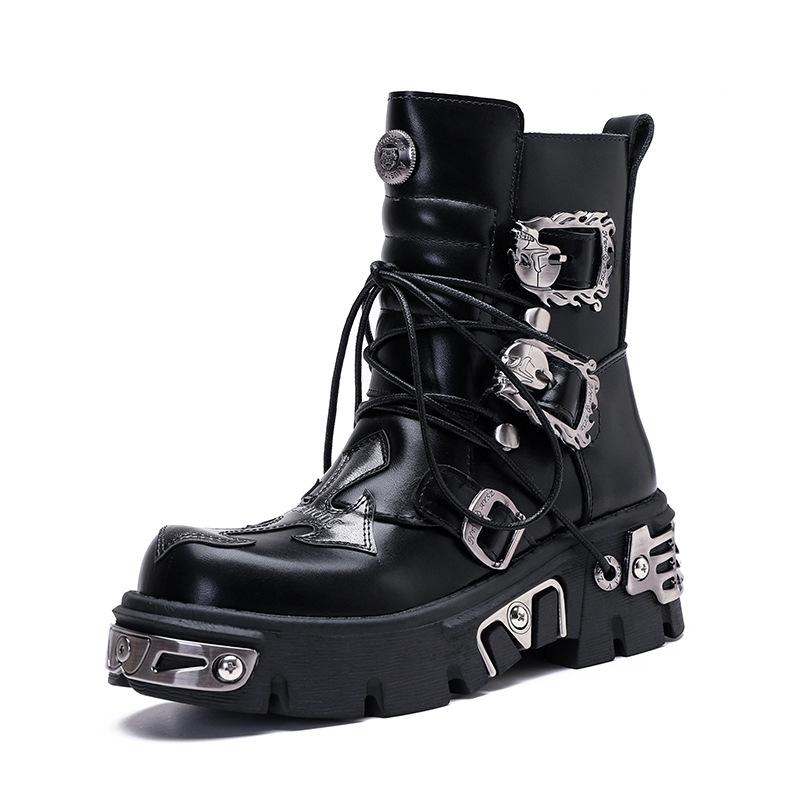 Vintage Unisex High Boots Spanish Street Style Metal Punk Rock Platform Boots