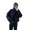 Short stand-up collar small cotton-padded clothes women's simple loose version zipper bread clothes jacket solid color