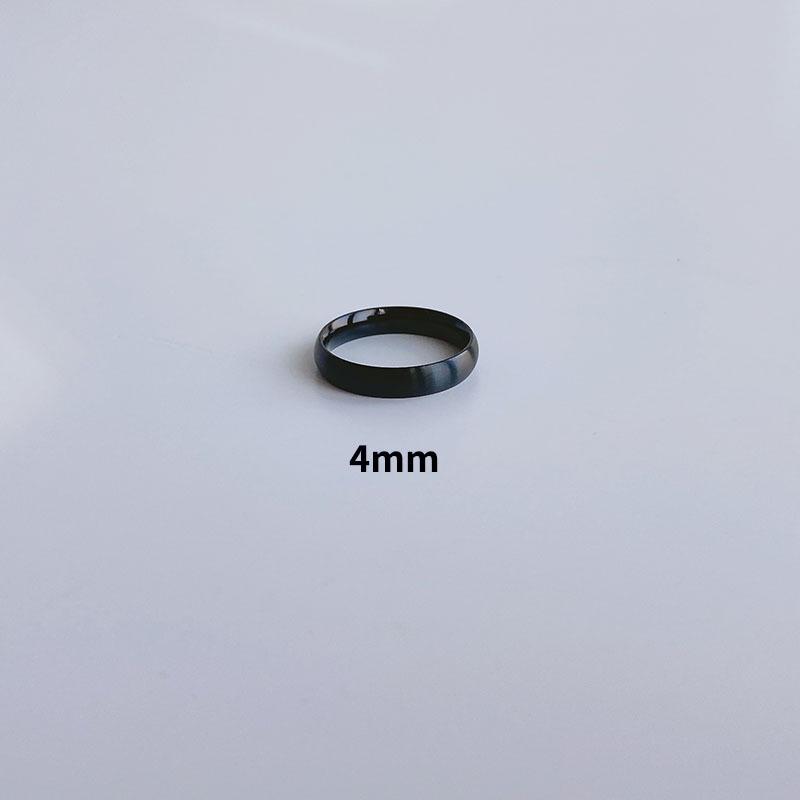 Brushed Titanium Steel Women's Ring with 18K Gold Accents - Modern Cold Style for Couples