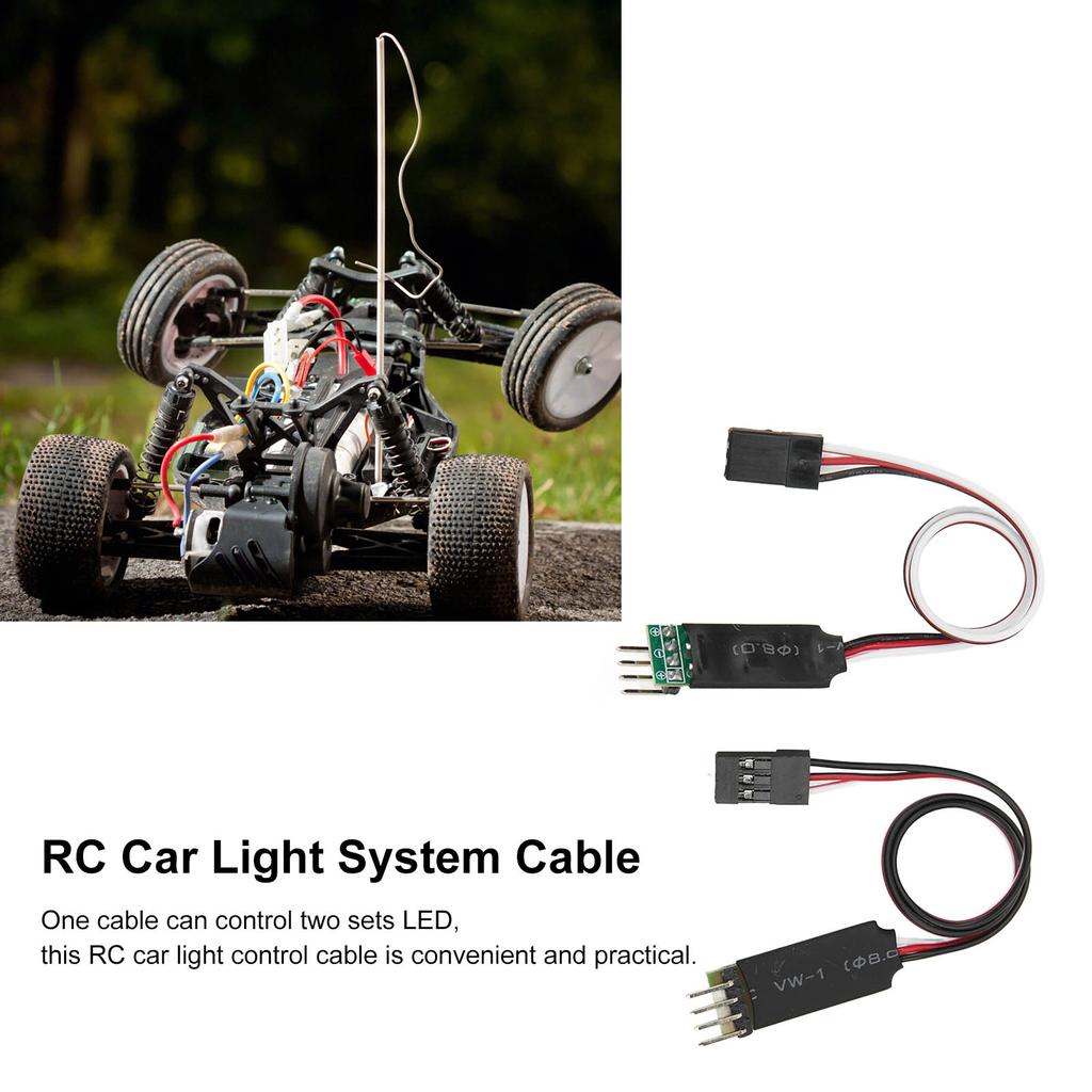 RC Car Light Control Cable LED Flash On Off Premium Material Third Channel Easy Control RC Light Switch System Cable