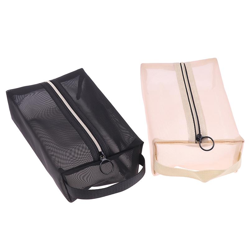 Makeup Brush Travel Case Cosmetic Toiletry Bag Organizer Mesh Kit Pouch