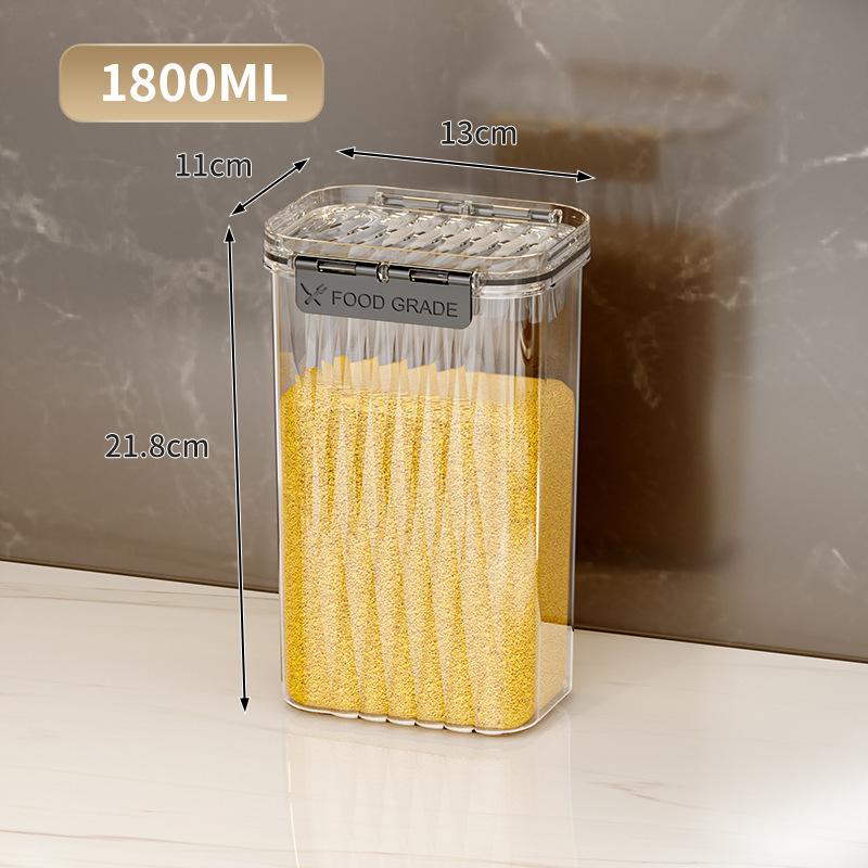 Airtight Food Storage Container With Lid Sealed Pet Stackable Air Tight Pantry Storage Canister For Kitchen Pantry Organizer