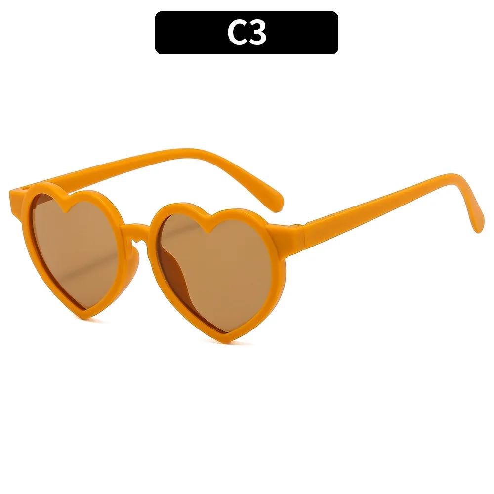 Fashion Heart Shaped Children Sunglasses Classic Cute Summer Sunglasses Girls Boys Sun Glasses UV400 Eyewear Baby Shade Glasses
