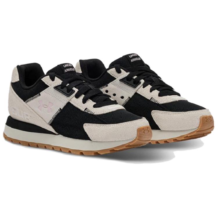 Under Armour Essential Comfortable Versatile Non-Slip Durable Low-Top Casual Running Shoes Women sneaker Beige Black 6007205-115