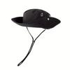 1pc Outdoor Mountaineering Fishing Bucket Hat Outdoor Travel Wide-brimmed Sun Hat Camping Drawstring Sunscreen Fisherman Hat